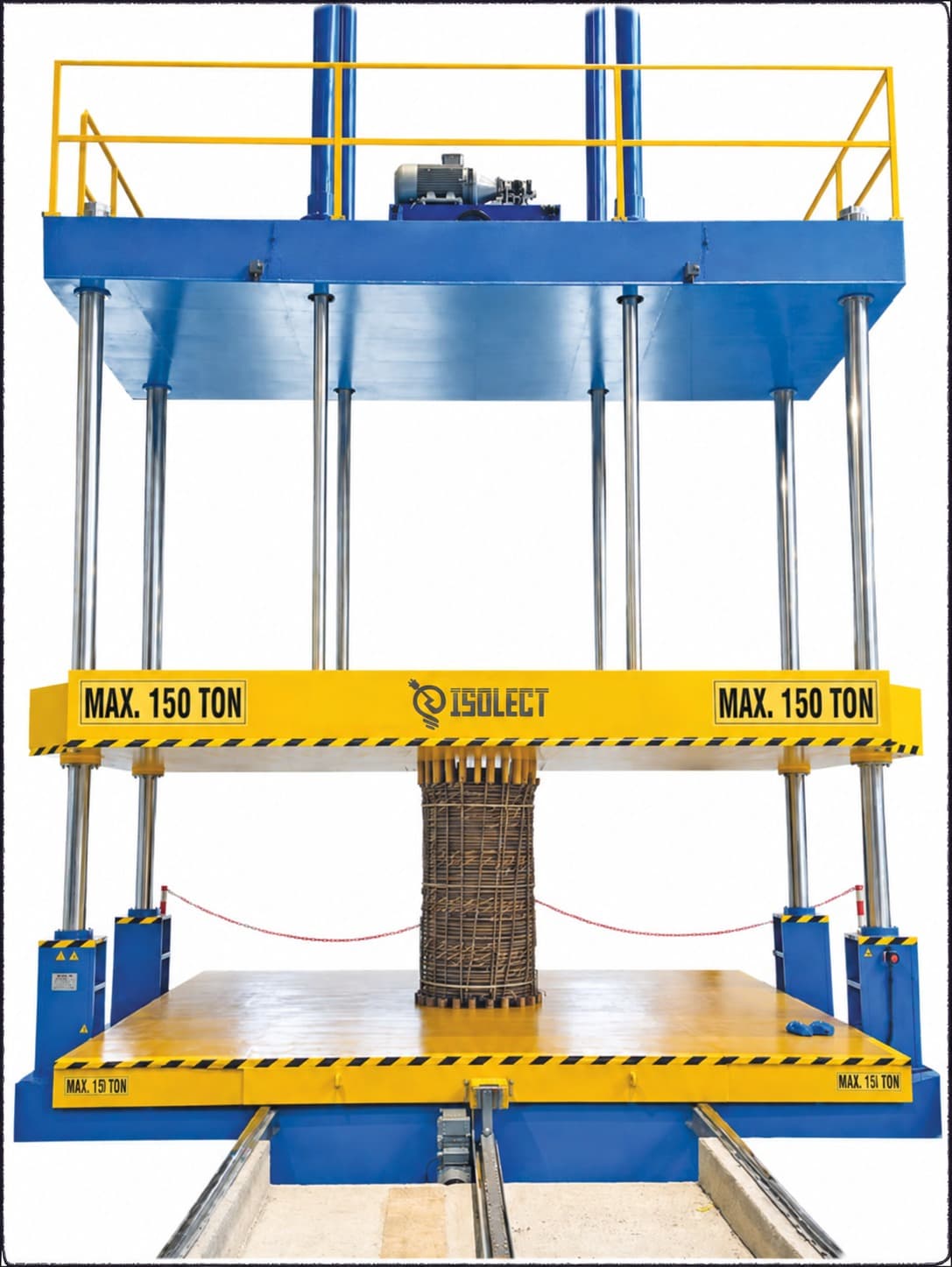 Transformer coil press front view