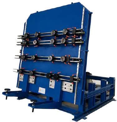 Transformer core stacking table front view
