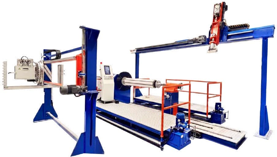 ISOLECT horizontal power transformer coil winding machine